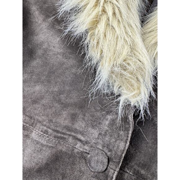 Vintage Y2K 90s 2000s XOXO Women’s Genuine Suede Leather Jacket XL Brown Phoebe - Picture 7 of 13